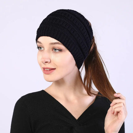 Fancydresswale Knitted Wool Headband for Women Cozy Soft & Stylish Winter Accessory Head Cover Black Fancydresswale