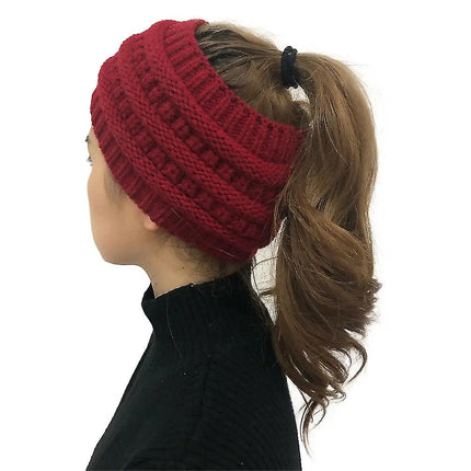 Fancydresswale Knitted Wool Headband for Women Cozy Soft & Stylish Winter Accessory Head Cover Claret Fancydresswale