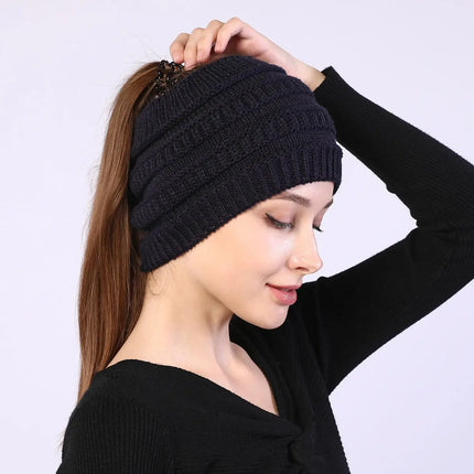 Fancydresswale Knitted Wool Headband for Women Cozy Soft & Stylish Winter Accessory Head Cover Navy Blue Fancydresswale