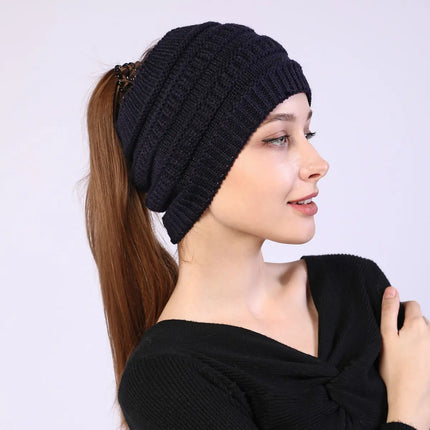 Fancydresswale Knitted Wool Headband for Women Cozy Soft & Stylish Winter Accessory Head Cover Navy Blue Fancydresswale
