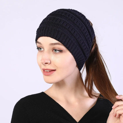 Fancydresswale Knitted Wool Headband for Women Cozy Soft & Stylish Winter Accessory Head Cover Navy Blue Fancydresswale