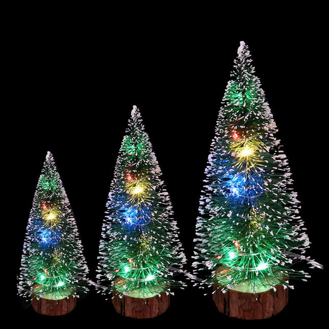 Fancydresswale LED Christmas Tree Set of 3 (10 cm, 20 cm and 30 cm), Compact Christmas Tree for Santa Christmas Decoration fancydresswale.com