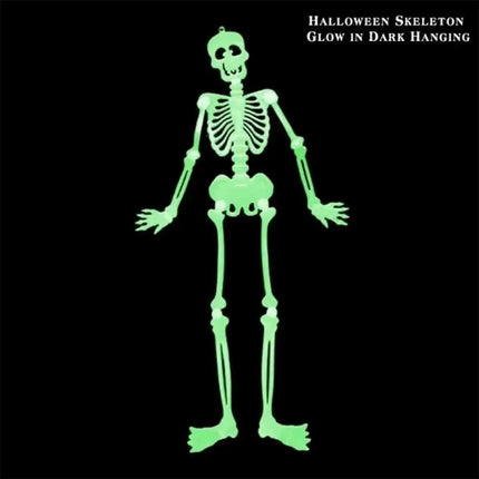 Fancydresswale Luminous Skull Skeleton Halloween Decoration – Glowing Hanging Ornament for Haunted House, Scary Party, and Home Décor Atmosphere Props fancydresswale.com