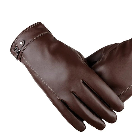 Fancydresswale Men’s Winter Faux Leather Gloves – Warm, Stylish, Touchscreen-Friendly Driving Gloves (Black & Brown) fancydresswale.com