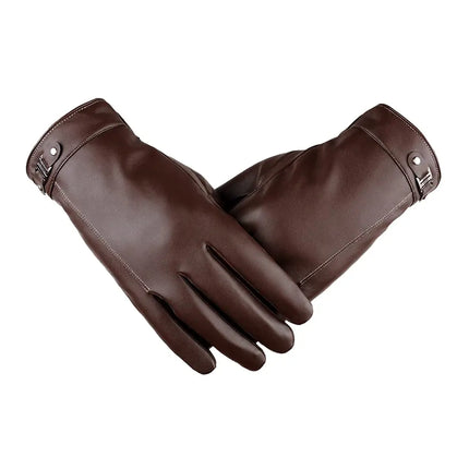 Fancydresswale Men’s Winter Faux Leather Gloves – Warm, Stylish, Touchscreen-Friendly Driving Gloves (Black & Brown) fancydresswale.com