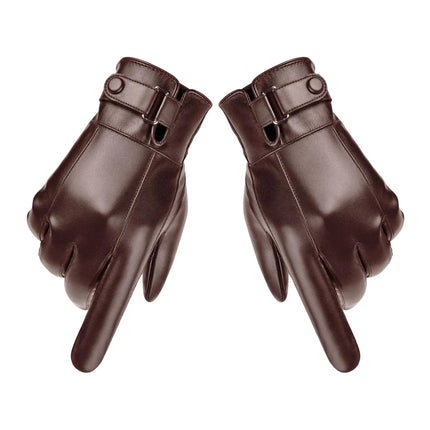 Fancydresswale Men’s Winter Faux Leather Gloves – Warm, Stylish, Touchscreen-Friendly Driving Gloves (Black & Brown) fancydresswale.com