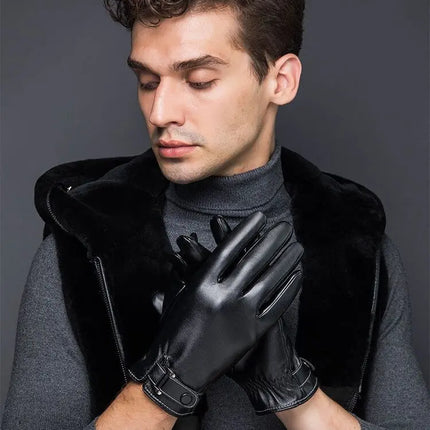 Fancydresswale Men’s Winter Faux Leather Gloves – Warm, Stylish, Touchscreen-Friendly Driving Gloves (Black & Brown) fancydresswale.com