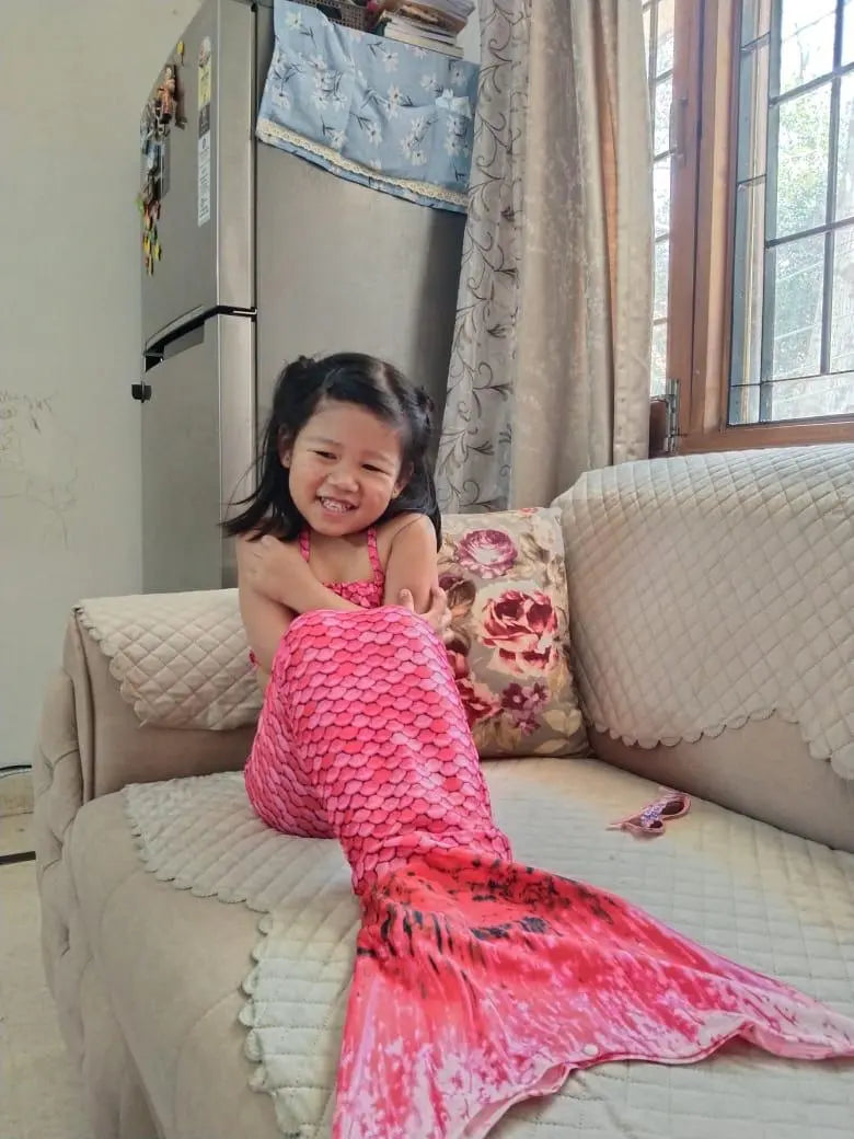 mermaid fancy dress Fancydresswale Mermaid swimsuit costume for Girls- Pink mermaid fancy dress Fancydresswale Mermaid swimsuit costume for Girls- Pink