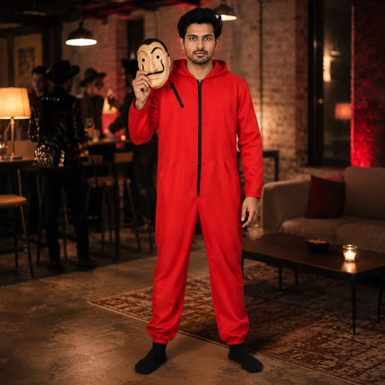Fancydresswale Money Heist Costume for La Casa De Papel with Mask for Adults, free size fancydresswale.com