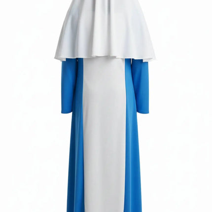 Fancydresswale Mother Mary Costume – Blue & White Gown with Veil and Headband | Christmas Play, School Function & Fancy Dress Outfit fancydresswale.com