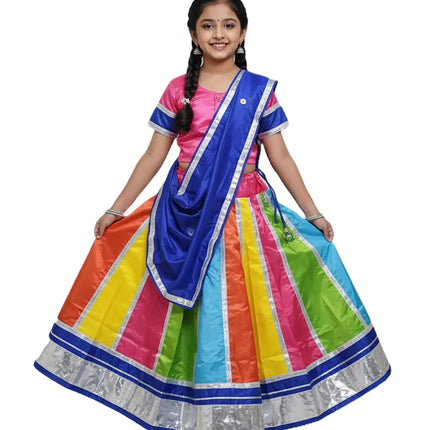Fancydresswale Navratri Lehenga Choli with Blue Dupatta | Traditional Garba Chaniya Choli for Girls & Women (Sizes 4 Years to Adult) fancydresswale.com