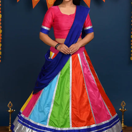 Fancydresswale Navratri Lehenga Choli with Blue Dupatta | Traditional Garba Chaniya Choli for Girls & Women (Sizes 4 Years to Adult) fancydresswale.com