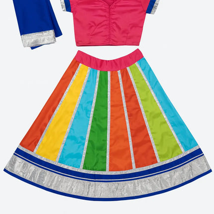 Fancydresswale Navratri Lehenga Choli with Blue Dupatta | Traditional Garba Chaniya Choli for Girls & Women (Sizes 4 Years to Adult) fancydresswale.com