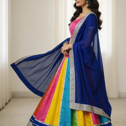 Fancydresswale Navratri Lehenga Choli with Blue Dupatta | Traditional Garba Chaniya Choli for Girls & Women (Sizes 4 Years to Adult) fancydresswale.com
