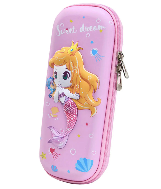 Fancydresswale Pencil Box 3D Pencil Pouch and Stationery Set Large Capacity for Boys and Girls (Mermaid) Fancydresswale