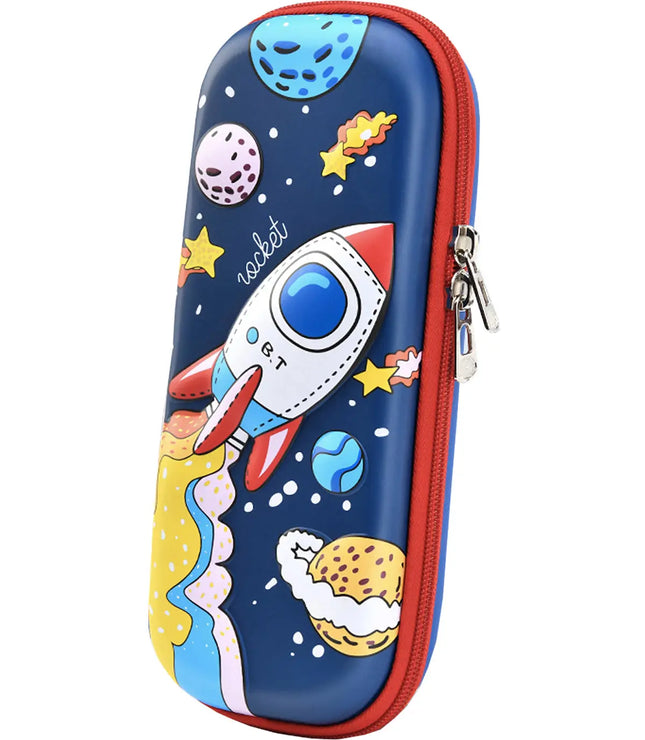 Fancydresswale Pencil Box 3D Pencil Pouch and Stationery Set Large Capacity for Boys and Girls (Rocket) Fancydresswale