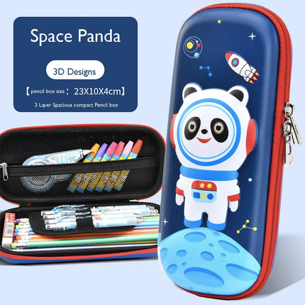 Fancydresswale Pencil Box 3D Pencil Pouch and Stationery Set Large Capacity for Boys and Girls (Space Panda) Fancydresswale