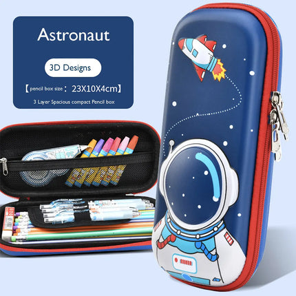 Fancydresswale Pencil Box 3D Pencil Pouch and Stationery Set Large Capacity for Boys and Girls (Spaceman) Fancydresswale