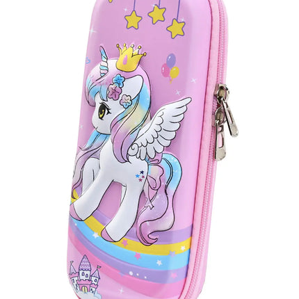 Fancydresswale Pencil Box 3D Pencil Pouch and Stationery Set Large Capacity for Boys and Girls (Unicorn Princess) Fancydresswale