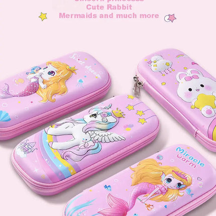 Fancydresswale Pencil Box 3D Pencil Pouch and Stationery Set Large Capacity for Boys and Girls (Unicorn Princess) Fancydresswale