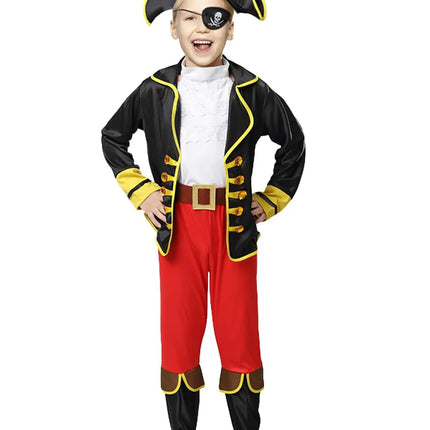 Fancydresswale Pirate Costume Set for Boys – 5-Piece Fancy Dress Outfit with Hat, Eye Patch & Belt – Halloween, Theme Party, Stage Play fancydresswale.com