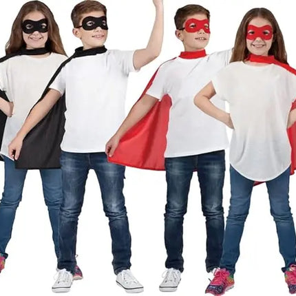 Fancydresswale Plain Capes and mask set for kids Birthday party super hero theme return Gift age 3-10 years fancydresswale.com