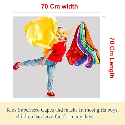 Fancydresswale Plain Capes and mask set for kids Birthday party super hero theme return Gift age 3-10 years fancydresswale.com