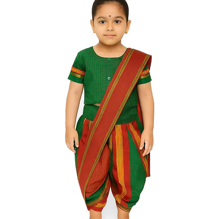 Fancydresswale Rani Laxmibai Costume Set – Green Warrior Dress for Girls with Sword, Shield & Cap fancydresswale.com