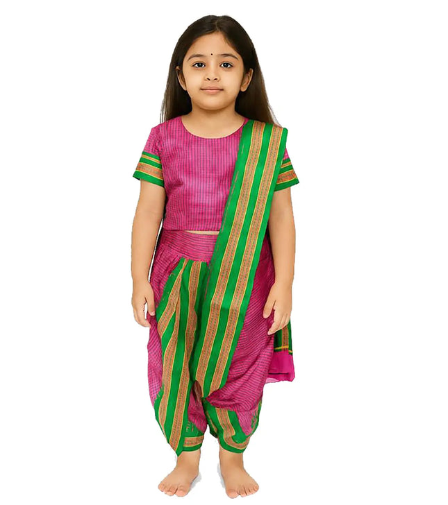 Fancydresswale Rani Laxmibai Costume Set – Rani Pink Traditional Girl’s Warrior Outfit with Sword & Shield fancydresswale.com