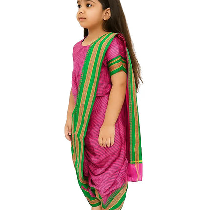 Fancydresswale Rani Laxmibai Costume Set – Rani Pink Traditional Girl’s Warrior Outfit with Sword & Shield fancydresswale.com