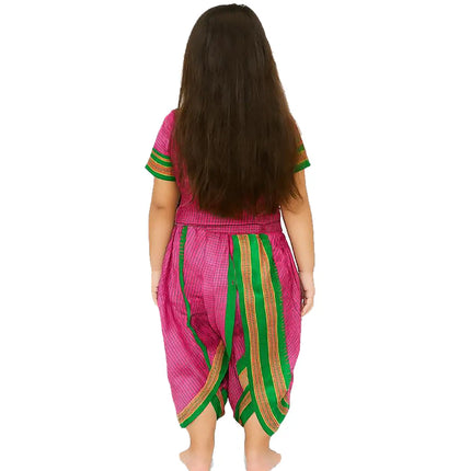 Fancydresswale Rani Laxmibai Costume Set – Rani Pink Traditional Girl’s Warrior Outfit with Sword & Shield fancydresswale.com
