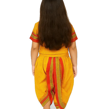 Fancydresswale Rani Laxmibai Costume Set – Yellow Traditional Warrior Dress for Girls with Sword, Shield & Cap fancydresswale.com