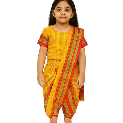 Fancydresswale Rani Laxmibai Costume Set – Yellow Traditional Warrior Dress for Girls with Sword, Shield & Cap fancydresswale.com