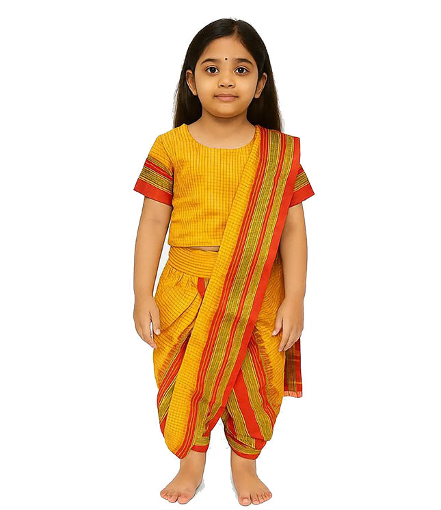 Fancydresswale Rani Laxmibai Costume Set – Yellow Traditional Warrior Dress for Girls with Sword, Shield & Cap fancydresswale.com