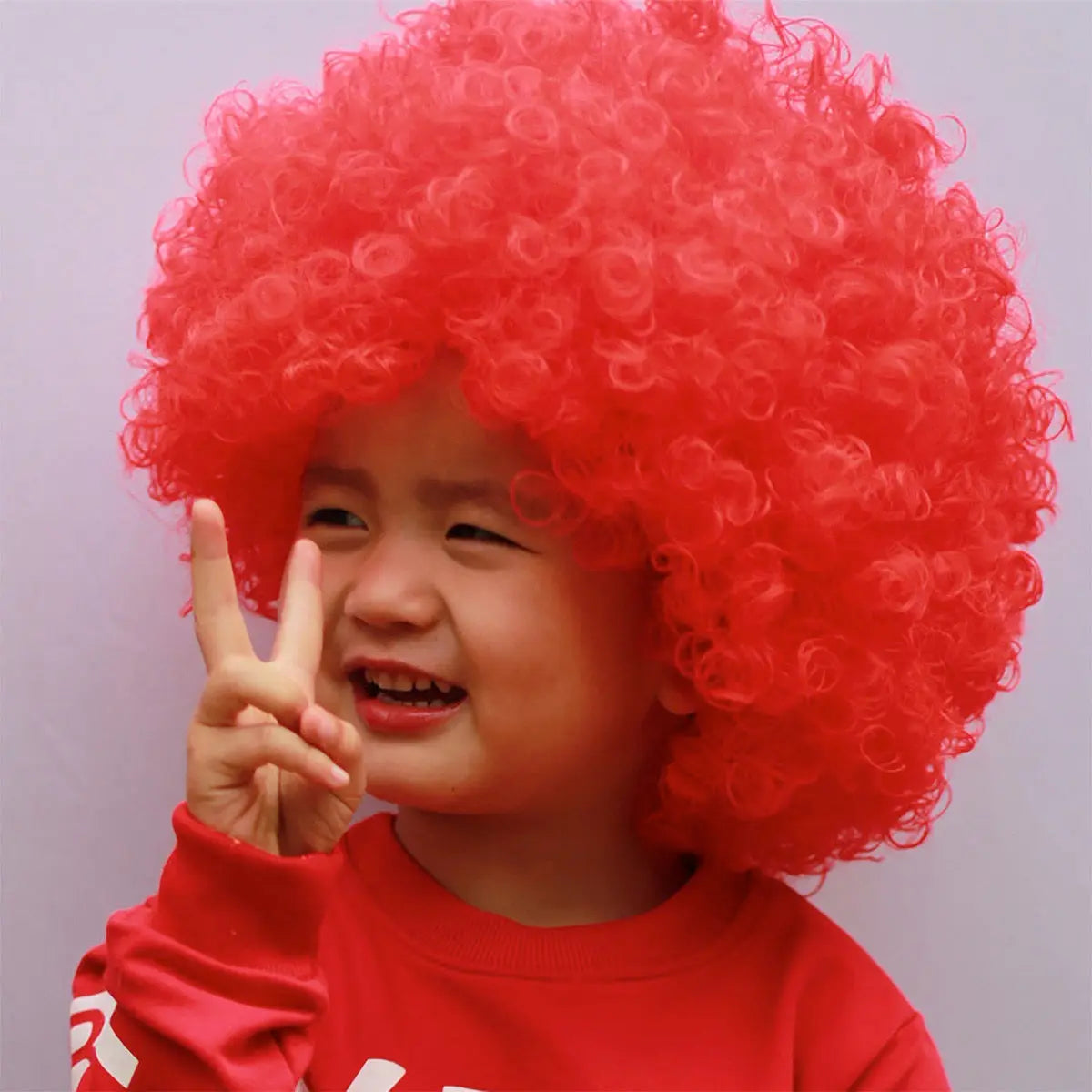 Red Wig for Parties Unisex Colorful Fancydresswale