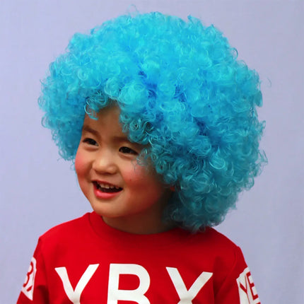 Fancydresswale Sky blue Wig Colorful Unisex Party Prop Wigs for Kids and Adults -Skyblue Fancydresswale