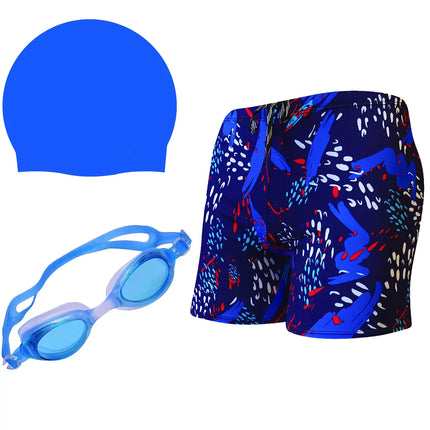 Fancydresswale Swimming Combo for boys - Set of swimming shorts, Silicon cap and Swimming Goggles fancydresswale.com
