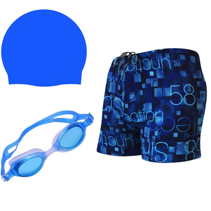 Fancydresswale Swimming Combo for boys - Set of swimming shorts, Silicon cap and Swimming Goggles fancydresswale.com