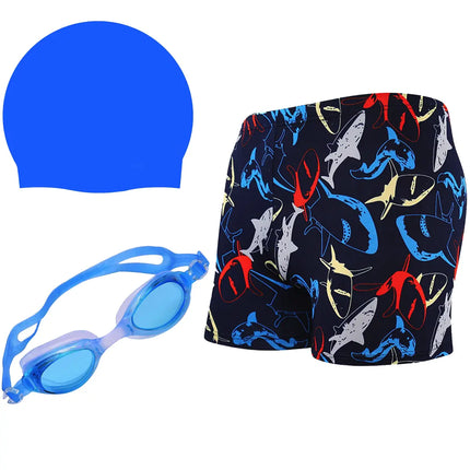 Fancydresswale Swimming Combo for boys - Set of swimming shorts, Silicon cap and Swimming Goggles fancydresswale.com
