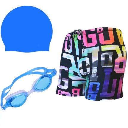 Fancydresswale Swimming Combo for boys - Set of swimming shorts, Silicon cap and Swimming Goggles fancydresswale.com