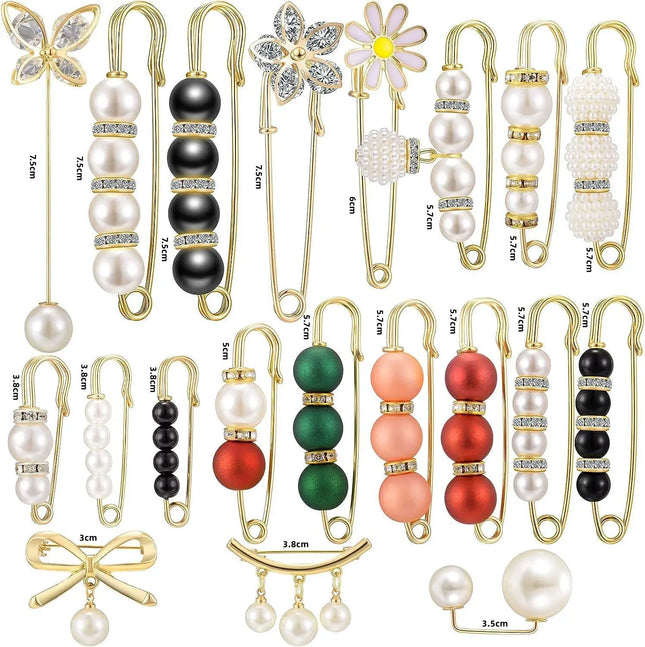 Fancydresswale Women's Anti-Exposure Brooch Buckle Pin Secure & Stylish Closure for Women Shirt Pant Sweater Shawl Hat Clip Pant Waist Tightener Safety Pins 20 Pcs Set Fancydresswale