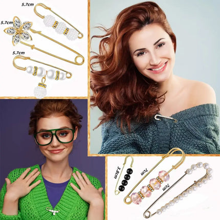 Fancydresswale Women's Anti-Exposure Brooch Buckle Pin Secure & Stylish Closure for Women Shirt Pant Sweater Shawl Hat Clip Pant Waist Tightener Safety Pins 20 Pcs Set Fancydresswale