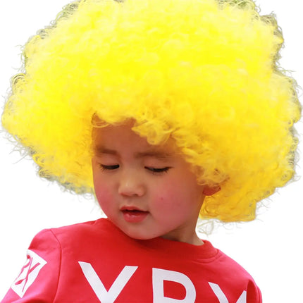 Fancydresswale Yellow Wig Colorful Unisex Party Prop Wigs for Kids and Adults- Yellow Fancydresswale