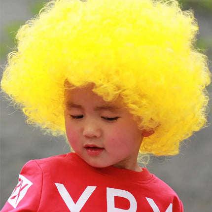 Fancydresswale Yellow Wig Colorful Unisex Party Prop Wigs for Kids and Adults- Yellow Fancydresswale