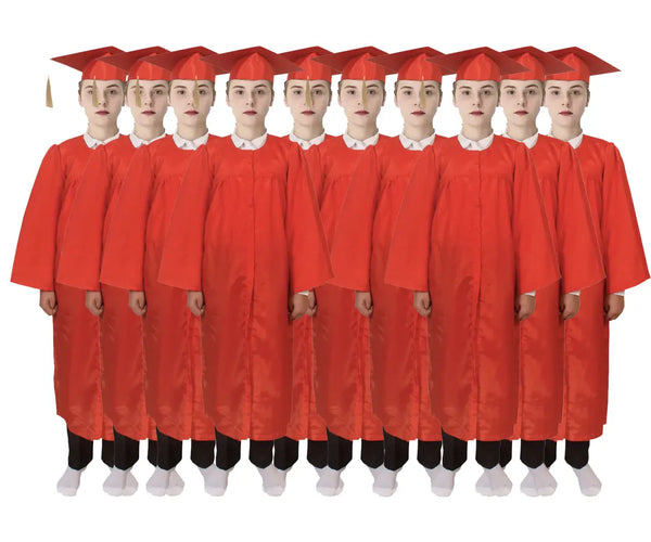 Convocation Gown for Kids and Adults - red pack of 10  fancydresswale.com