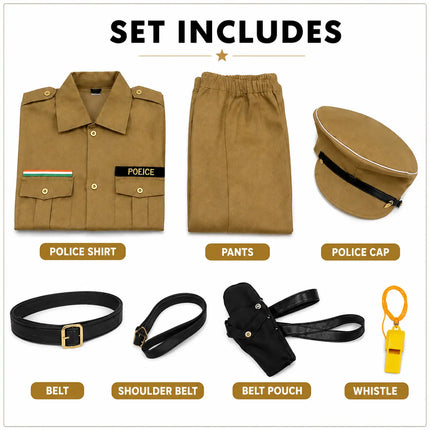 Fancydresswale police officer costume for kids with accessories fancydresswale.com