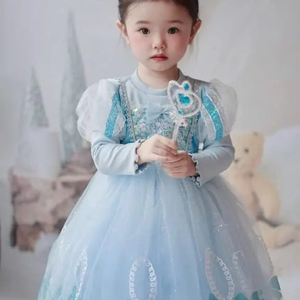 Fancydresswale princess Elsa frozen elegant new dress party for Girls fancydresswale.com