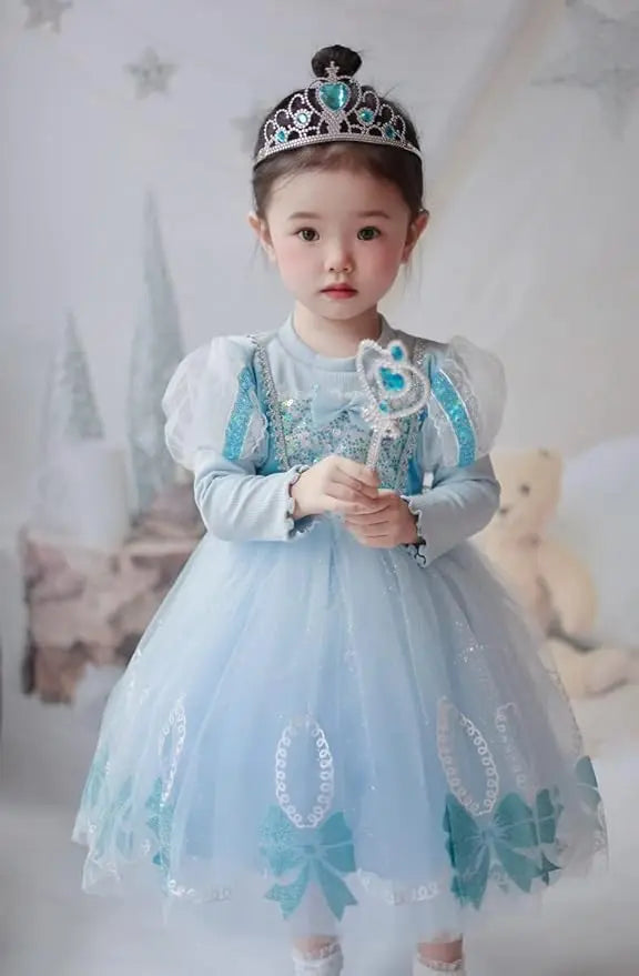 Fancydresswale princess Elsa frozen elegant new dress party for Girls fancydresswale.com