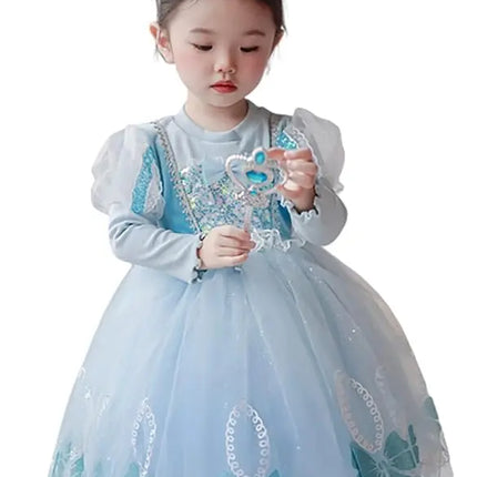 Fancydresswale princess Elsa frozen elegant new dress party for Girls fancydresswale.com