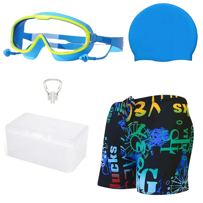 Fancydresswale swim trunks, cap, goggles, nose clip with box- Professional swimming Combo Fancydresswale.com